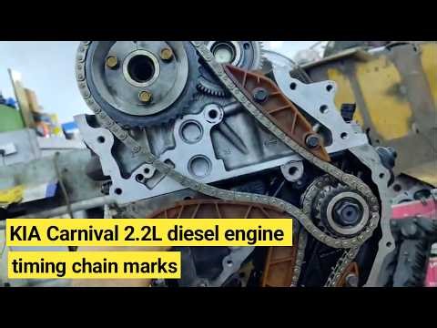 KIA Carnival 2.2L diesel engine timing chain marks || Asad info plug