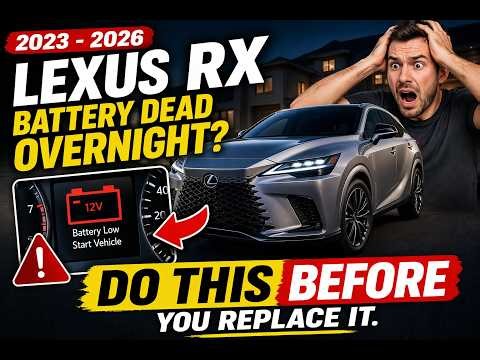 2023–2026 Lexus RX Battery Dead Overnight? Do THIS Before You Replace It
