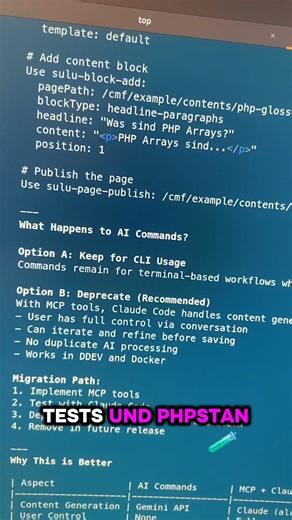 Vibe coding für Content Management CMS Features in PHP Projekten wie Sulu CMS, TYPO3 oder WordPress