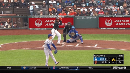 Devers hits a RBI single Dodgers trail 1-0