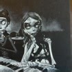Corpse Bride Victor and Emily Tim Burton Piano Duet Johnny Depp Helena Bonham Carter Halloween Movie Drawing Print Black and White