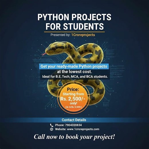 Top Python Project Ideas for College Students | 1Croreprojects