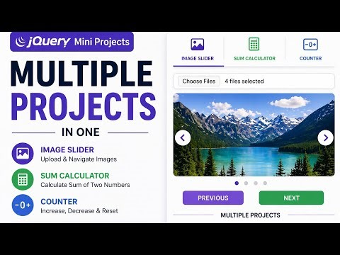 jQuery Projects for Beginners | Multiple Mini Projects in One Tutorial