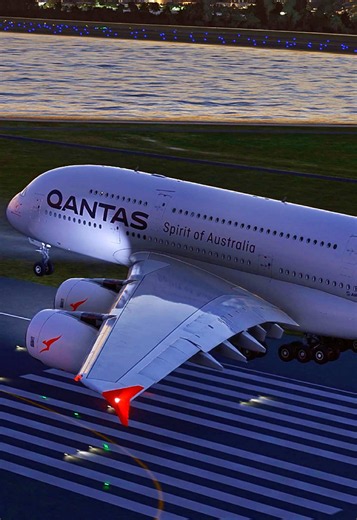 A380 Landing View from Microsoft Flight Simulator 2020