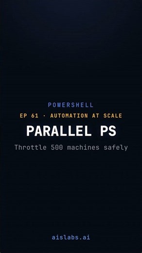 PowerShell Parallel: Scale Checks Safely