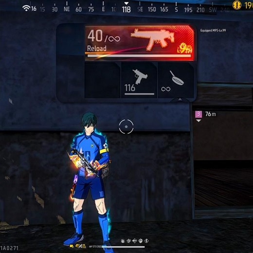 Mp5 Lvl 99 😲 + Hammer 🔨 #freefire #nuxoff