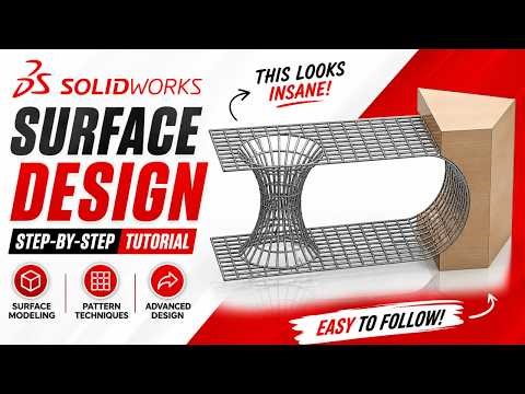 Advanced SolidWorks Surface & Pattern Design | Step-by-Step Tutorial