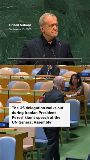 US delegation walks out during Iranian president's UN speech