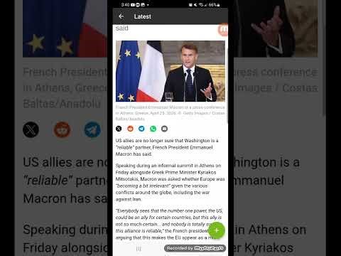 FRENCH PRESIDENT MACRON " USA IS NOT A RELIABLE PARTNER, THE INTERNATIONAL ORDER IS JEOPARDIZED"