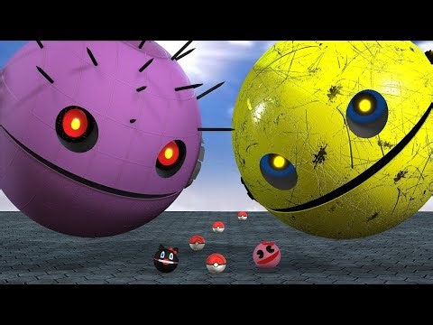 ROBOT PACMAN VS PACMAN VS CARTOON CAT VS monsterpacman 393 hj