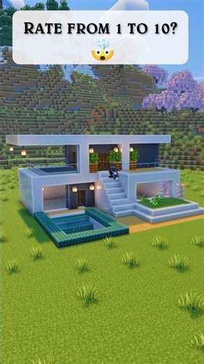 Simple & Easy Modern House Tutorial ✅ #minecraft #builds