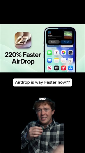AirDrop Is Now 220% FASTER?! 🤯 iOS 27 Is INSANE! Wait Until the End for My Worst AirDrop Story 😂 #iOS27 #AirDrop #iPhone #Apple #fyp