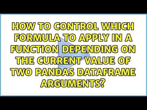 How to control which formula to apply in a function depending on the current value of two pandas...