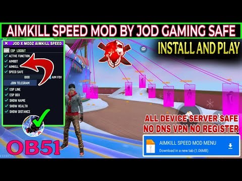 OB51 AIMKILL MOD MENU || NEW MOD FREE FIRE || AUTO HEADSHOT MOD MENU FREE FORE ✅