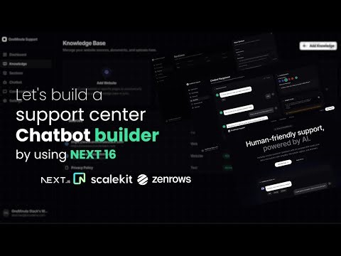 Let's build and deploy an AI powered customer care chatbot builder with Next JS | ScaleKit | ZenRows