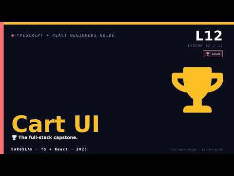 TS React Beginners 12 Capstone - 🏆 Cart UI Capstone — the full-stack TS+React payoff