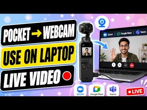 How To Use DJI Osmo Pocket Camera As Webcam For Laptop, Teams,zoom,Google Meet