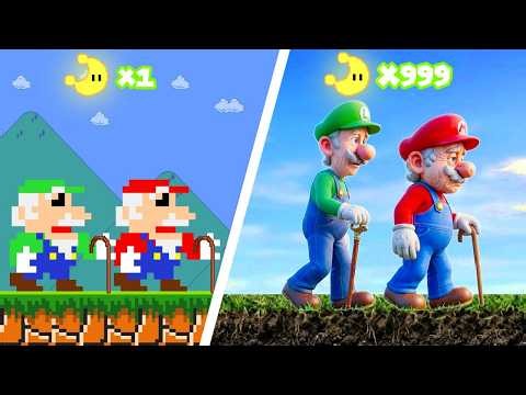 What If Every Moons Help Mario Become Old Mario | ADN MARIO GAME