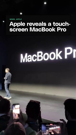John Ternus introduces Apple's touchscreen MacBook Pro. #Apple #Tech #MacBook