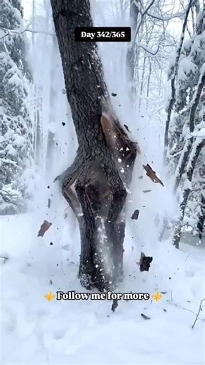 Science Experiments Hub 🔬 on Instagram: "❄️ Did you know trees can literally EXPLODE in extreme winter? 🌳💥 When temperature drops suddenly, the sap inside freezes and expands, building massive pressure until the trunk cracks with a loud bang! Nature’s own shockwave! 😳 Have you ever heard a tree crack like a gunshot in winter? 👇 #myth_buster_club #WinterMystery #NatureFacts #DidYouKnow #viralreeĺs"