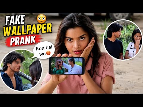 Fake wallpaper prank gone wrong 😩. #ichchha #trending #love #youtube #cute #acting #couple