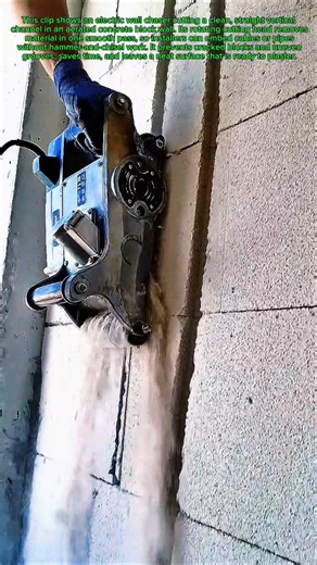 Wall Chaser Carves a Perfect Groove in Aerated Concrete in One Pass 😲
