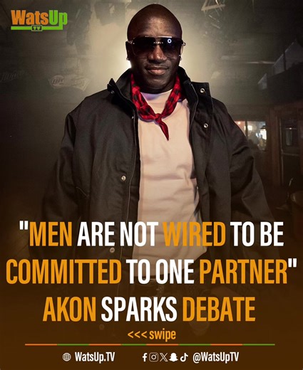 🚨 Akon has stirred major controversy after sharing his views on relationships and commitment. According to him: 🗣️ “We’re not wired to be committed… we’re not built to be committed.” He explained that men naturally struggle with being committed to one partner, describing it as part of their nature rather than a choice. 📸: akon | 🎥: Respectfully #WatsUpTV #datsWatsUp #Akon #Tiktoknews #fyp