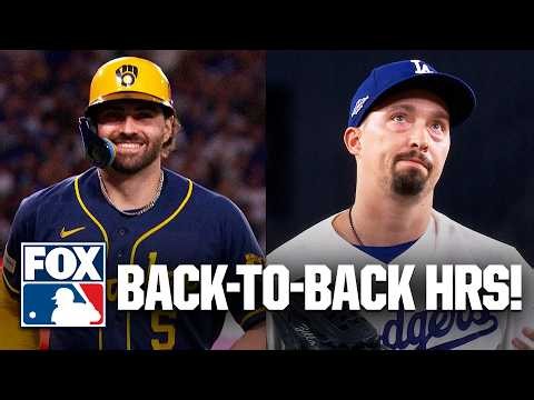 Brewers Go BACK-TO-BACK! 😱 Jake Bauers & Garrett Mitchell Homer to Retake Lead vs Dodgers in Game 3