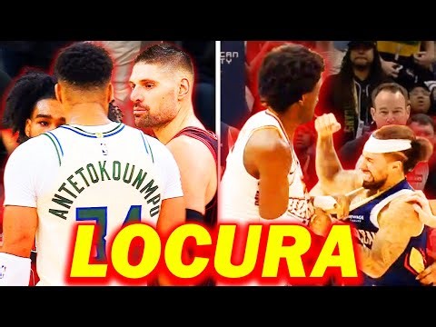 PELEA Y DESCONTROL EN LA NBA. GIANNIS LA LÍA, ALVARADO Y EL FIN DE LEBRON?