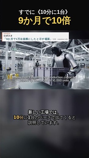 ユービーテックは10分に1台、三菱自動車は月1000台を目指す #Shorts #人型ロボット #三菱自動車