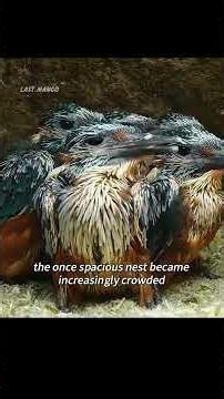 The mother kingfisher is about to lay her eggs. #animals