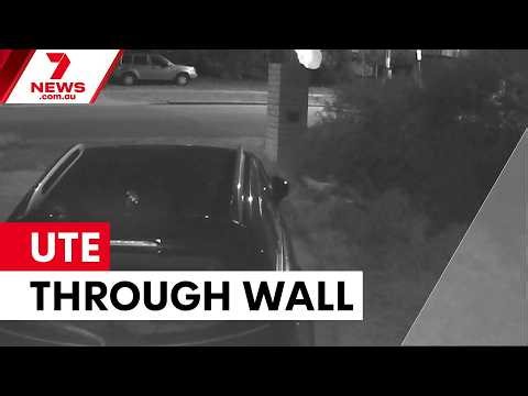 Out-of-control ute crashes through Hamilton Hill home | 7NEWS