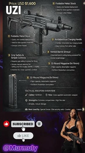Top 10 SMG, Number 2 - Uzi Submachine Gun