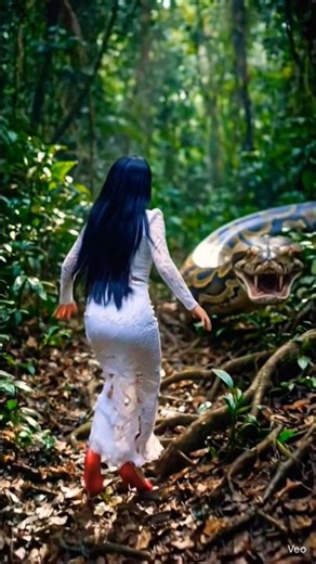 🐍 Giant Python Attack in the Jungle! 😱 | Terrifying Escape Caught on Camera