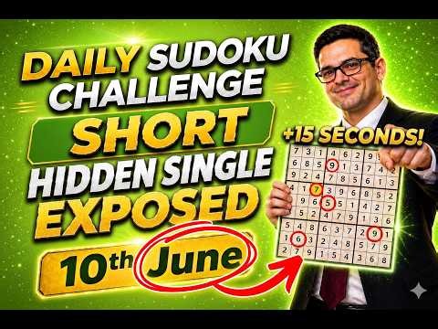 Sudoku Daily Challenge - Hidden Single - 10.Jun.26 #sudoku #education #relaxation #games