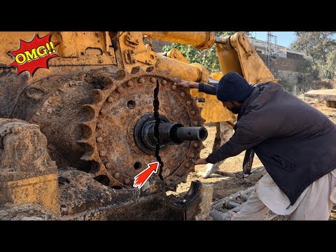 Shocking Caterpillar Final Drive Failure 😱 | Completely Broken Crawler Sprocket Rebuild