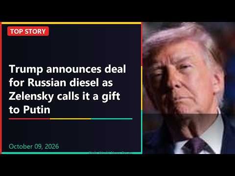 Trump announces deal for Russian diesel as... | Today's Top 20 World News Stories — October 09, 2026