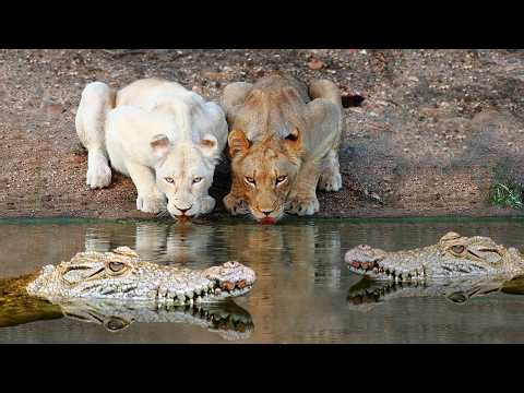 Dangerous Battle: King Lion vs Crocodile in Wildlife | Animal Attacks | Jaguar Snake Giraffe Leopard