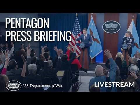 LIVE: SecWar Pete Hegseth and CJCS Gen. Dan Caine, Hold a Press Briefing at the Pentagon