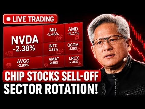Chip Stocks Sell-Off 📉 $MSFT $PLTR $IBM Rise | Live Trading Stock Market Today
