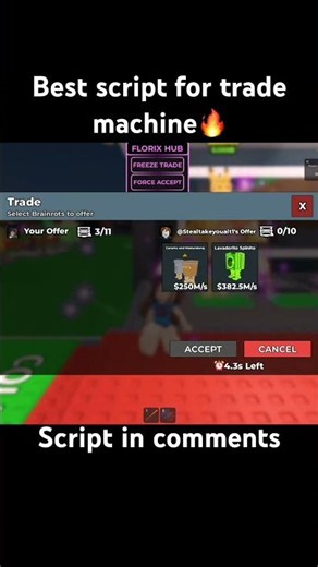 Best script for trade machine🔥 #roblox #sab #script #stealabrainrot