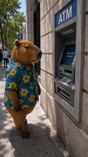 Capi just wanted one bag of chips… 😭 The machine had other plans 💀😂 #capybara #comedy #funnyanimals #capi #funny
