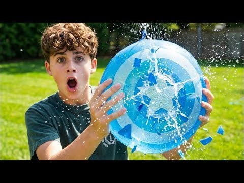 Exploding Huge Super Hero Water Balloons!