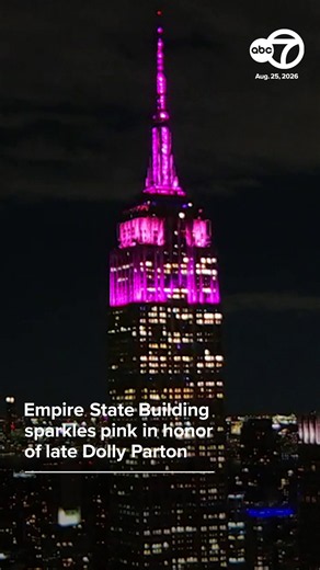 In tribute to Dolly Parton, the Empire State Building glows pink