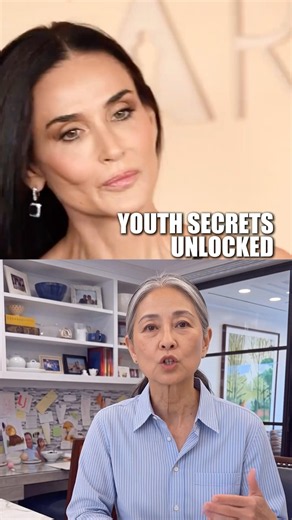Demi Moore reveals 3 habits keeping her youthful at 62 #demimoore #goldenglobe #wellness