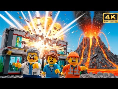 LEGO City Volcano Explosion: Research Lab Destroyed! 💥🧪