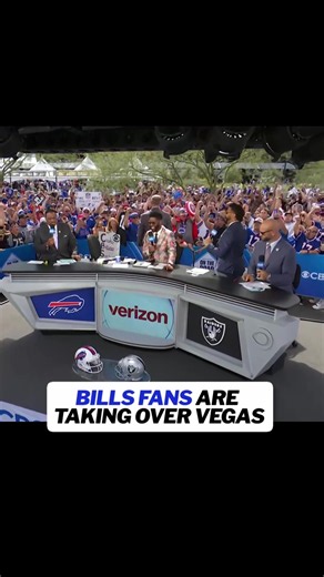 Bills fans made themselves known in Las Vegas during The NFL Today halftime show #nfl #nfltiktok #bills #billsmafia