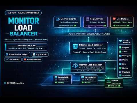 AZ-700 Lab | Monitor Azure Load Balancer with Azure Monitor & Log Analytics | 2026