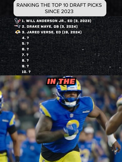 Top 10 NFL Draft Picks Since 2023 — Rankings & Highlights