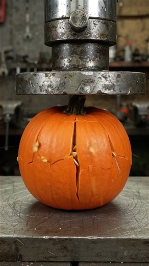 Watch a Whole Pumpkin EXPLODE Under 150 Tons! 💥🎃